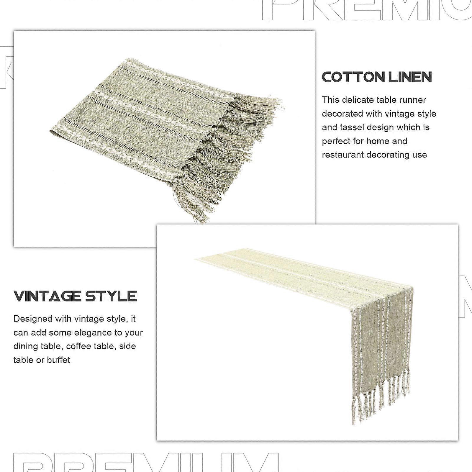 Fall Table Runner Tassel Tablecloth Farmhouse Table Runner Party Table Runner for Home