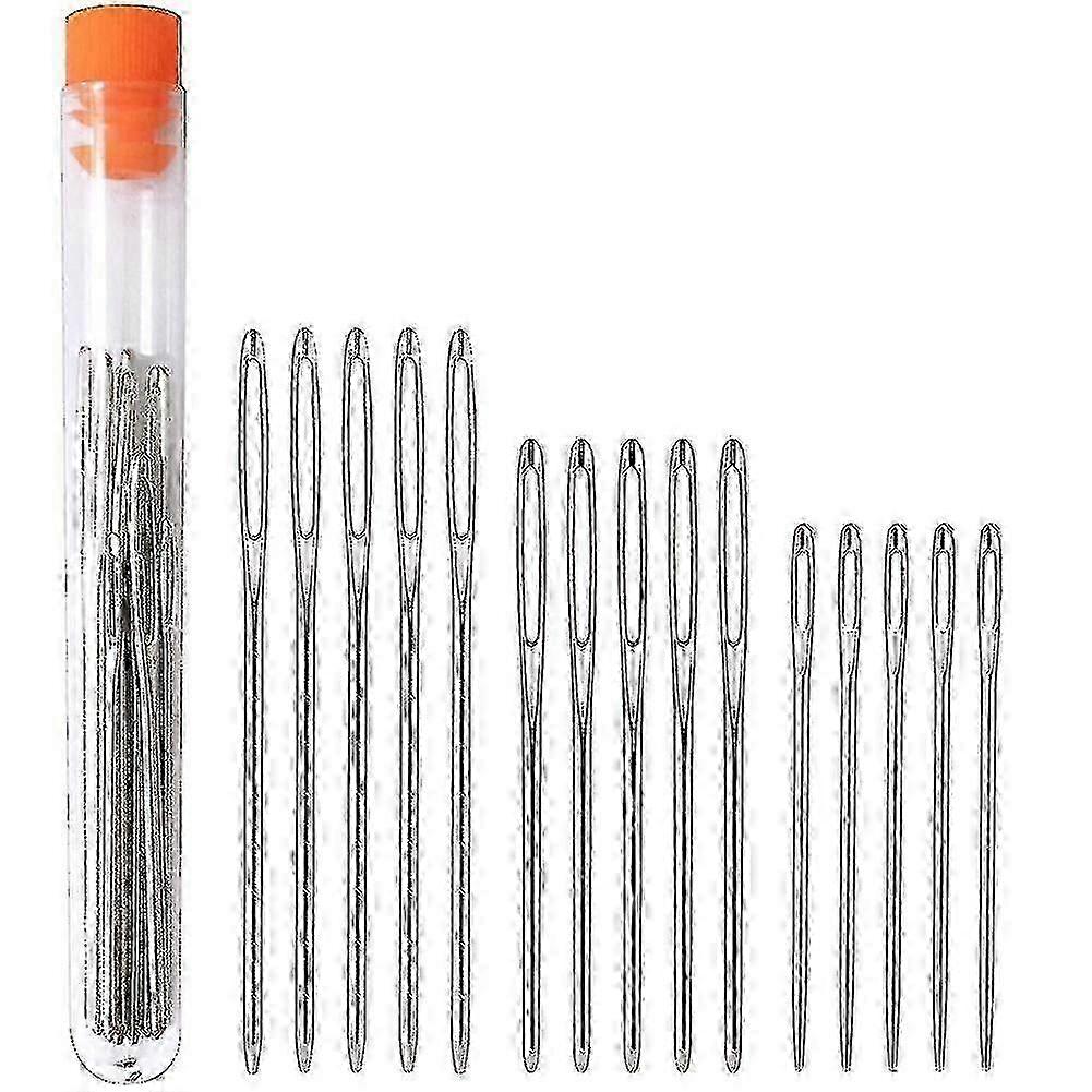 Compatible Darning Needle Big Eye sewing Needle In Transparent Tube
