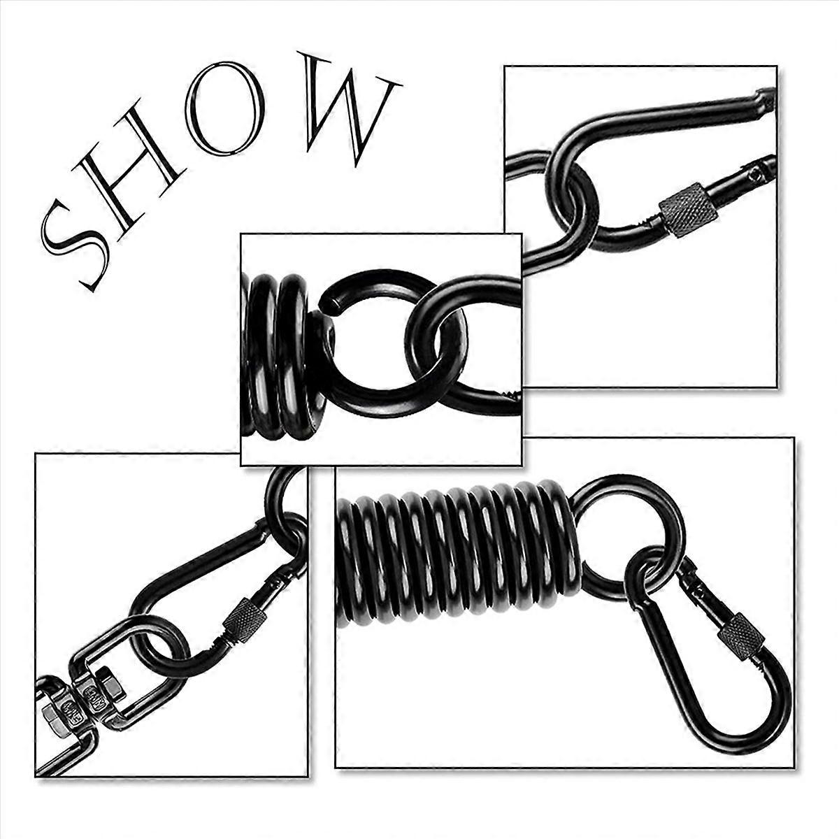 Swing Spring for Hanging Chair,with 4 Snap Hooks&360° Swivel Hook,Load Capacity 250Kg for Hanging Ch