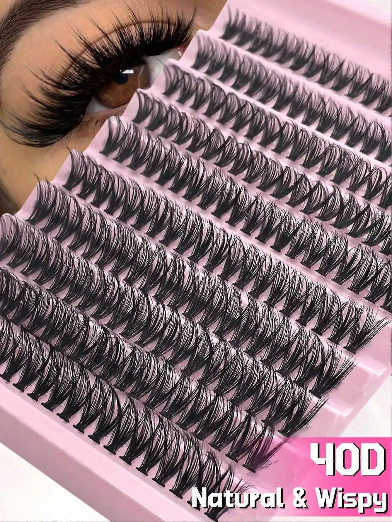 800pcs 30D/40D/50D/60D Individual Lashes Book Clusters Extensions False Eyelash DIY at Home Cluster Eyelash Extensions Makeup