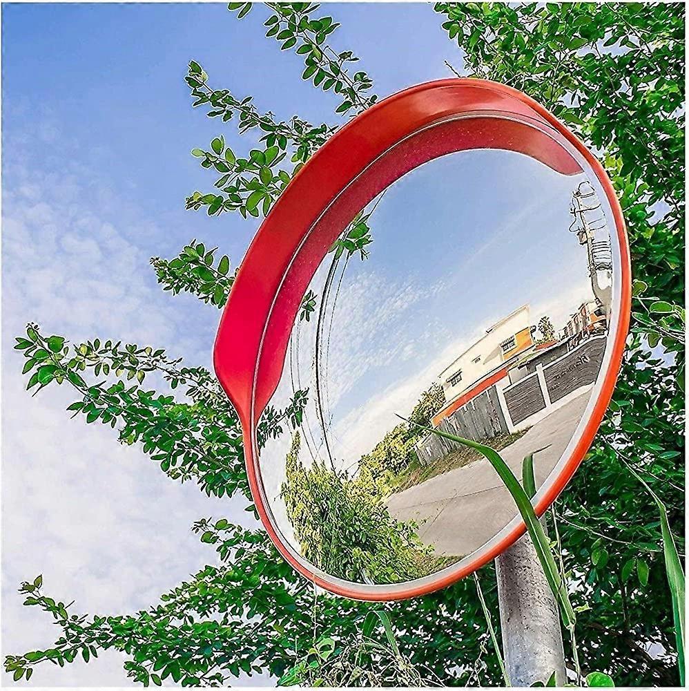 Convex Traffic Safety Mirror Wide Angle Wall Mounted for Parking Garage and Driveway 60cm