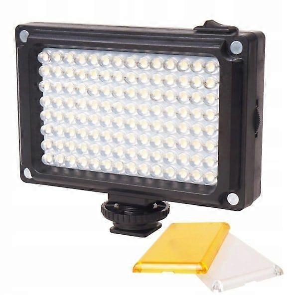 Portable LED Camera Light with 2x Color Filters Black