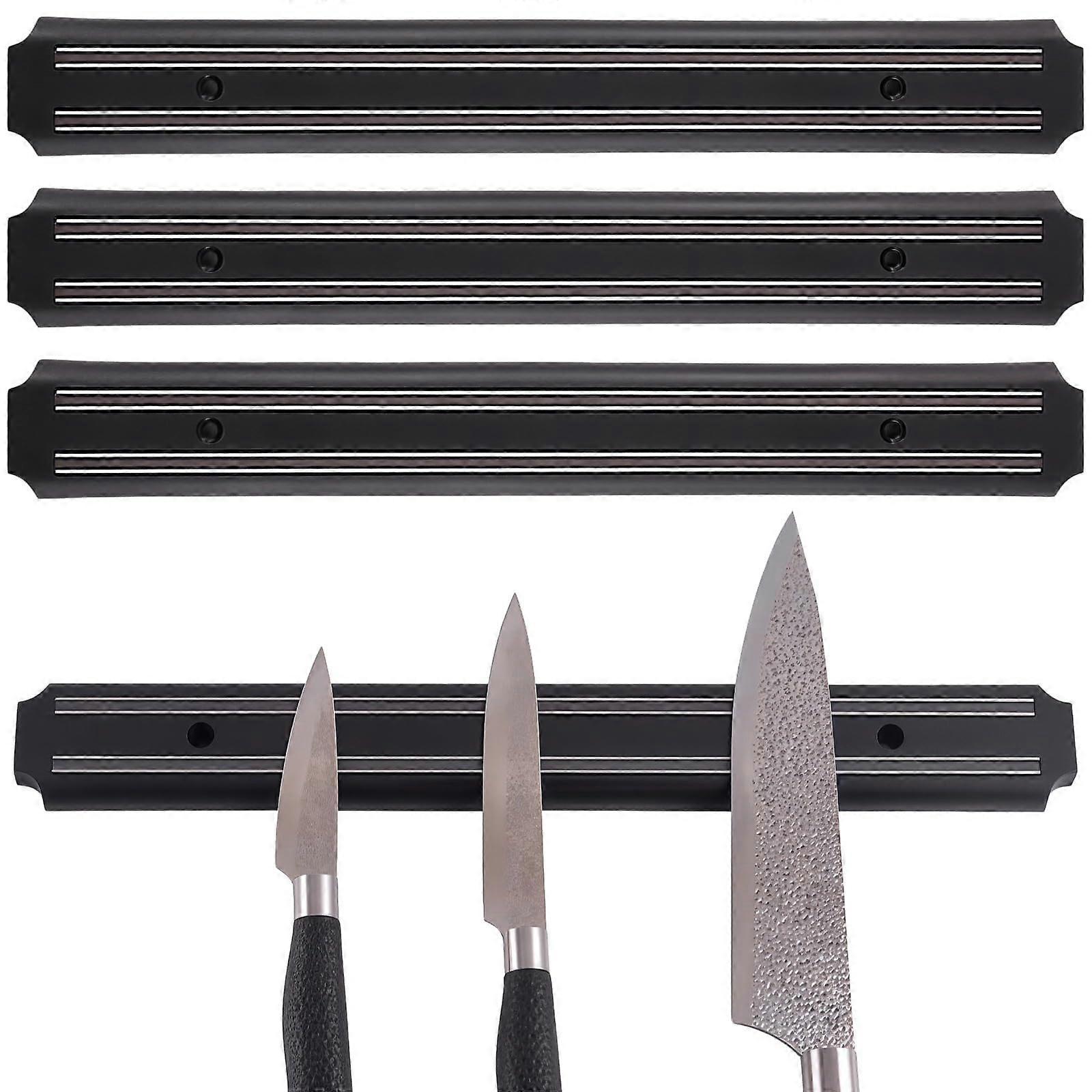 Wall Mounted Tool Holder 13 Inch Black 4 Pack Kitchen Utensil Rack for SpaceSaving Storage