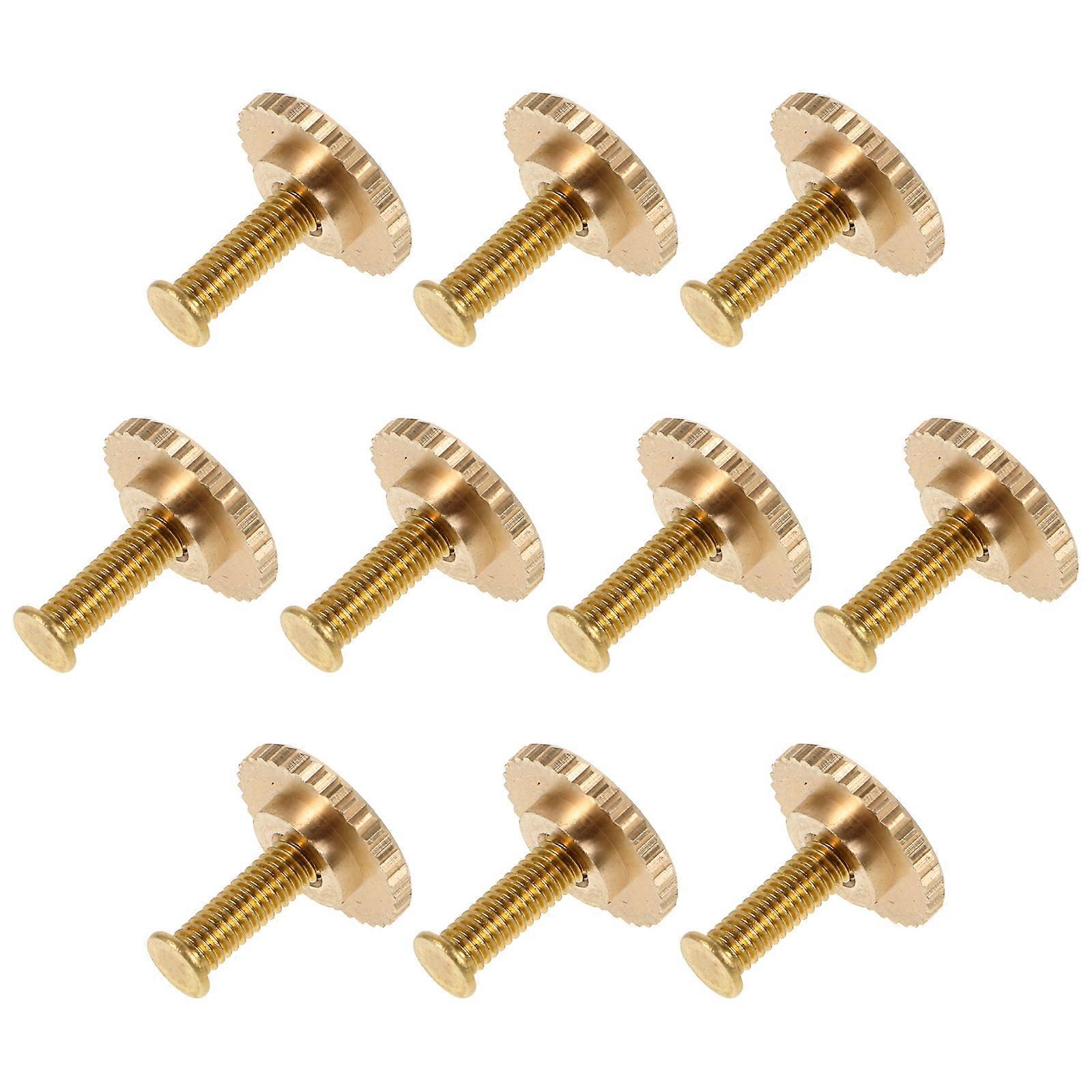 10Sets Badge Fix Screw Pin Badge Accessories for Fixing Metal Golden