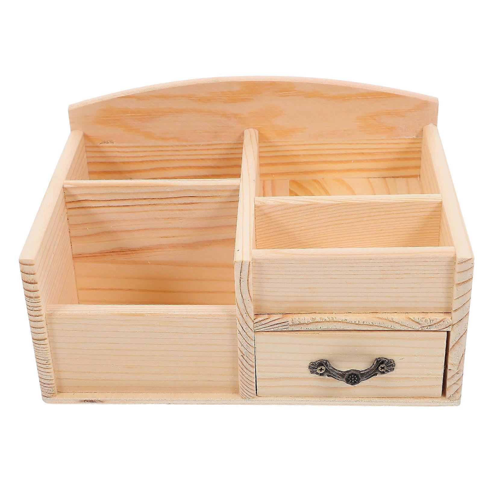Wooden Drawer Organizer for Office Use with Desktop Drawer Box Sundries Organizer