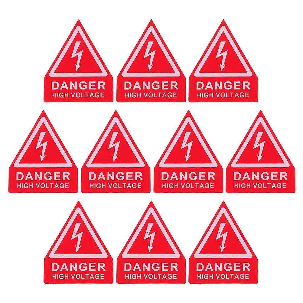 Caution High Voltage Warning Stickers Self-Adhesive Safety Signs 30Pcs