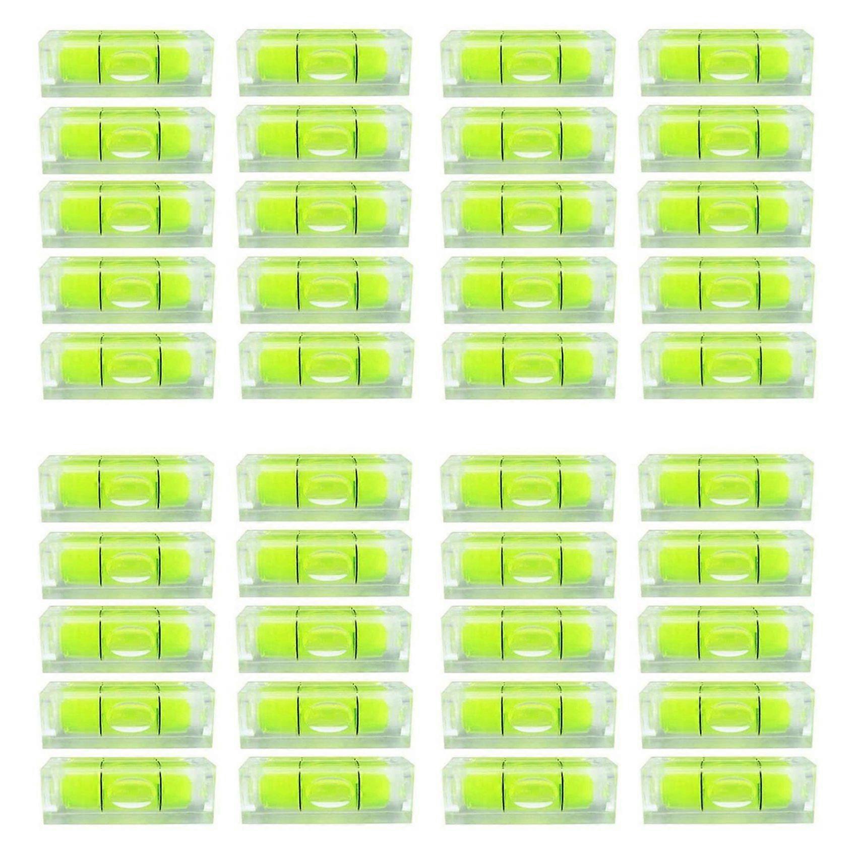 40Pcs Mini Bubble Spirit Level 10X10X29mm Square Levels for Wall Frames Art Displays Picture Hanging RV Tripod Measuring