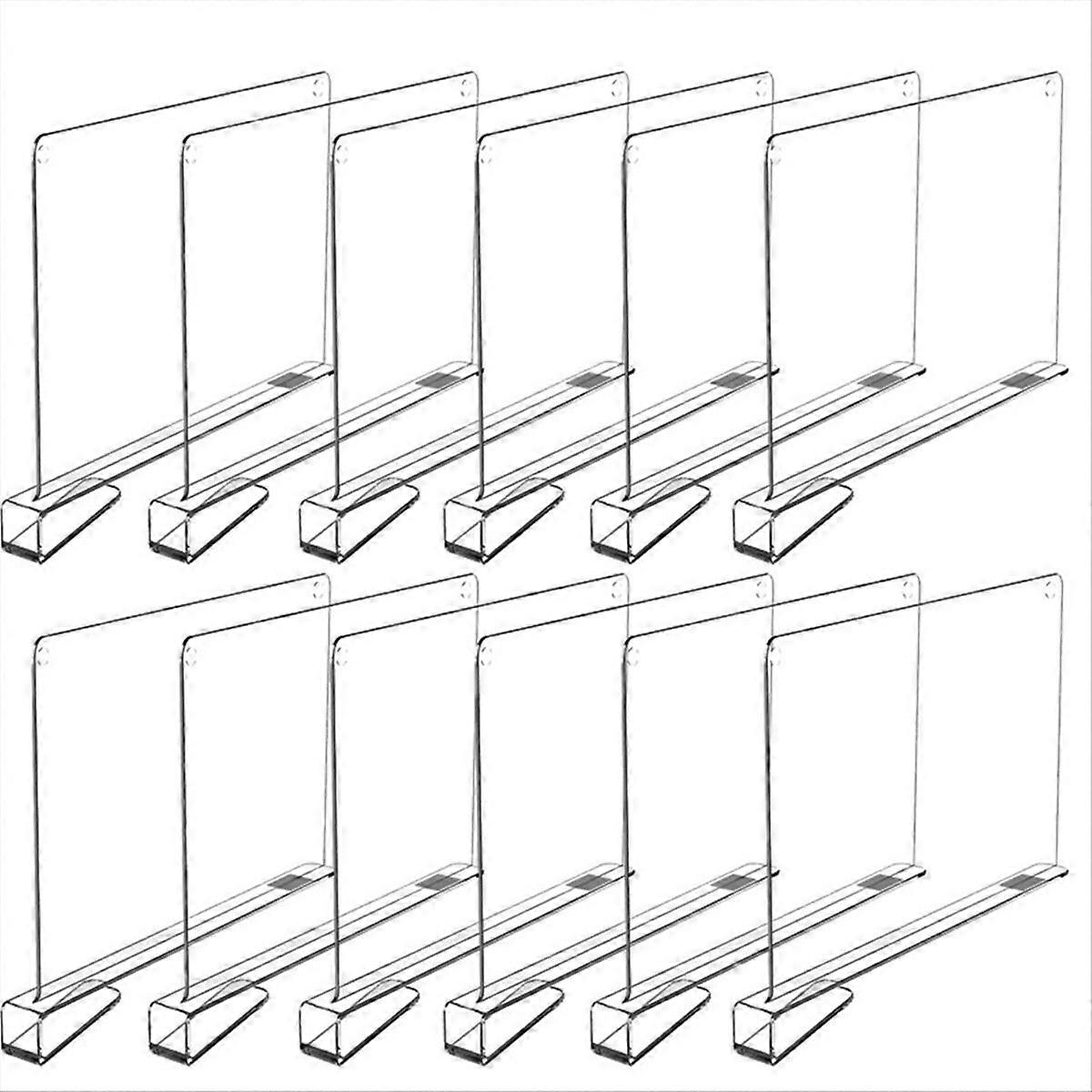 12 pcs Shelf Dividers for Closet Organization Shelf Divider
