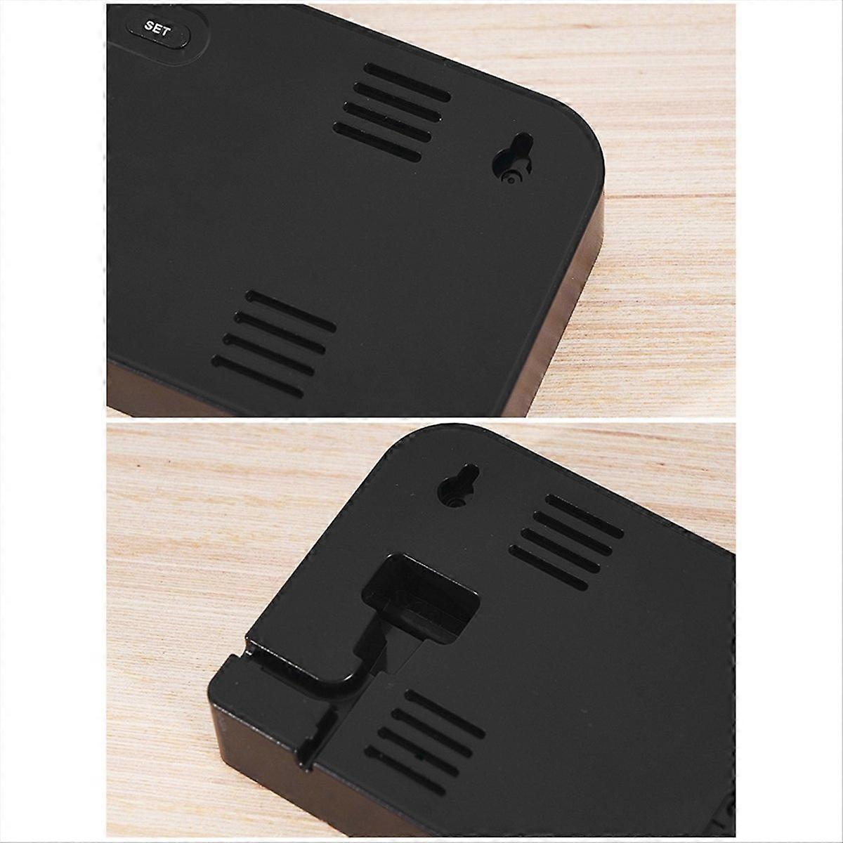 LED Wall Clock with Temperature, Date, 2-Alarm, Countdown Timer -A