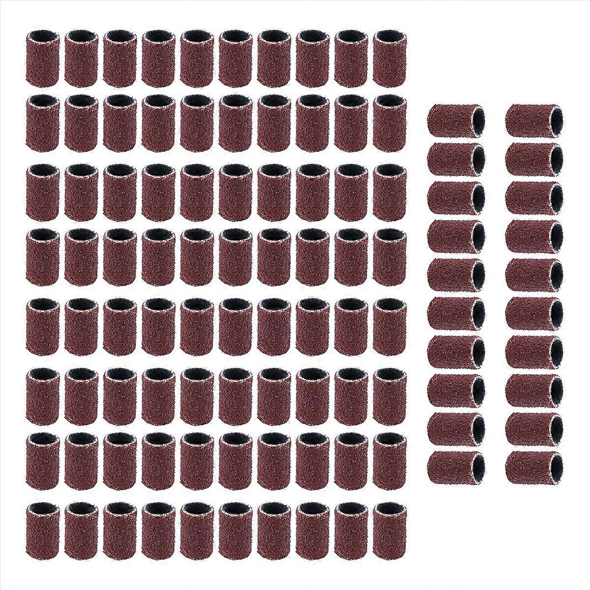 100 PCS Nail Drill Sanding Band Replacement Bits Pedicure (80#)