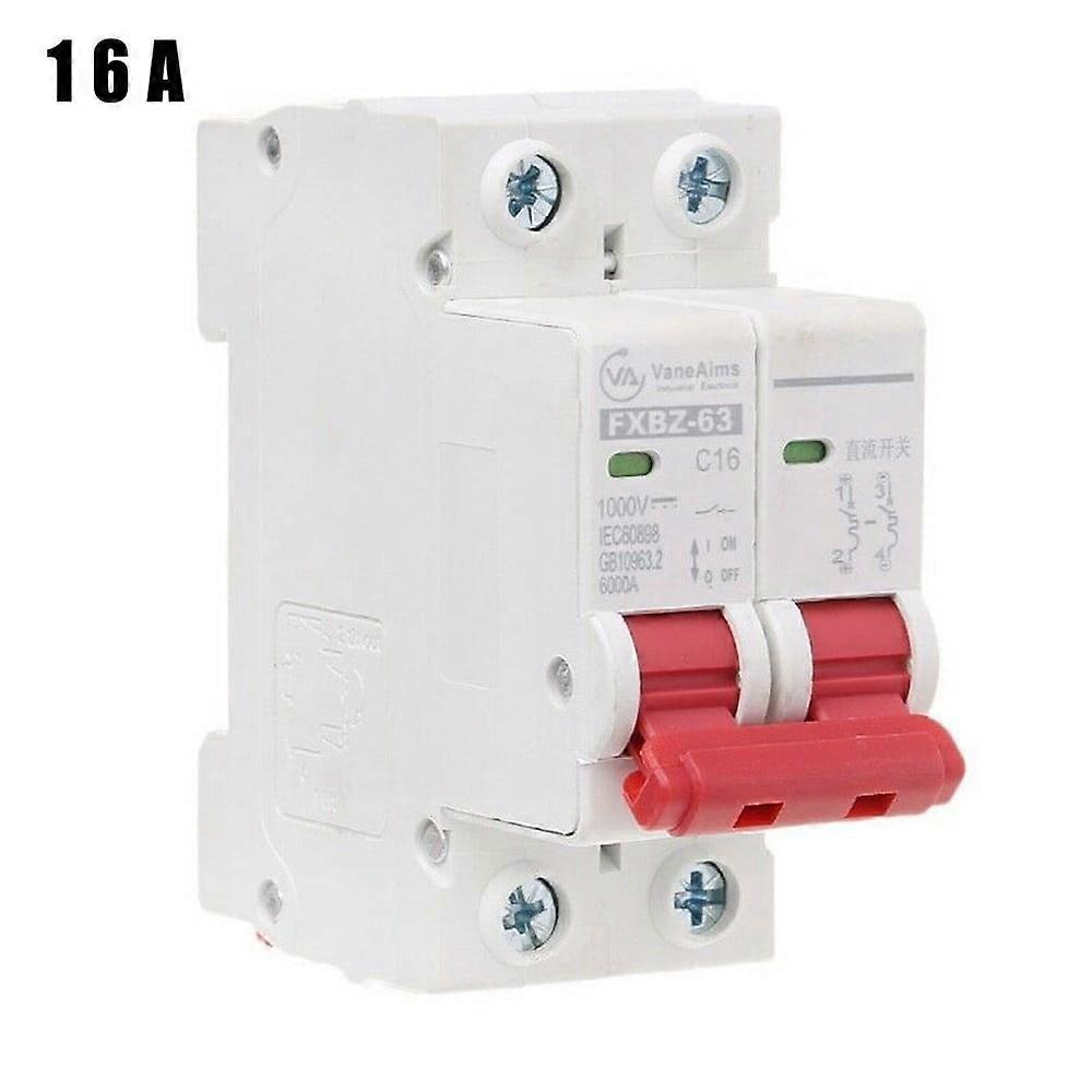 Mosiee 2P DC1000V Solar Mini Circuit Breaker 10A/16A/32A/50A/63A DC Photovoltaic MCB