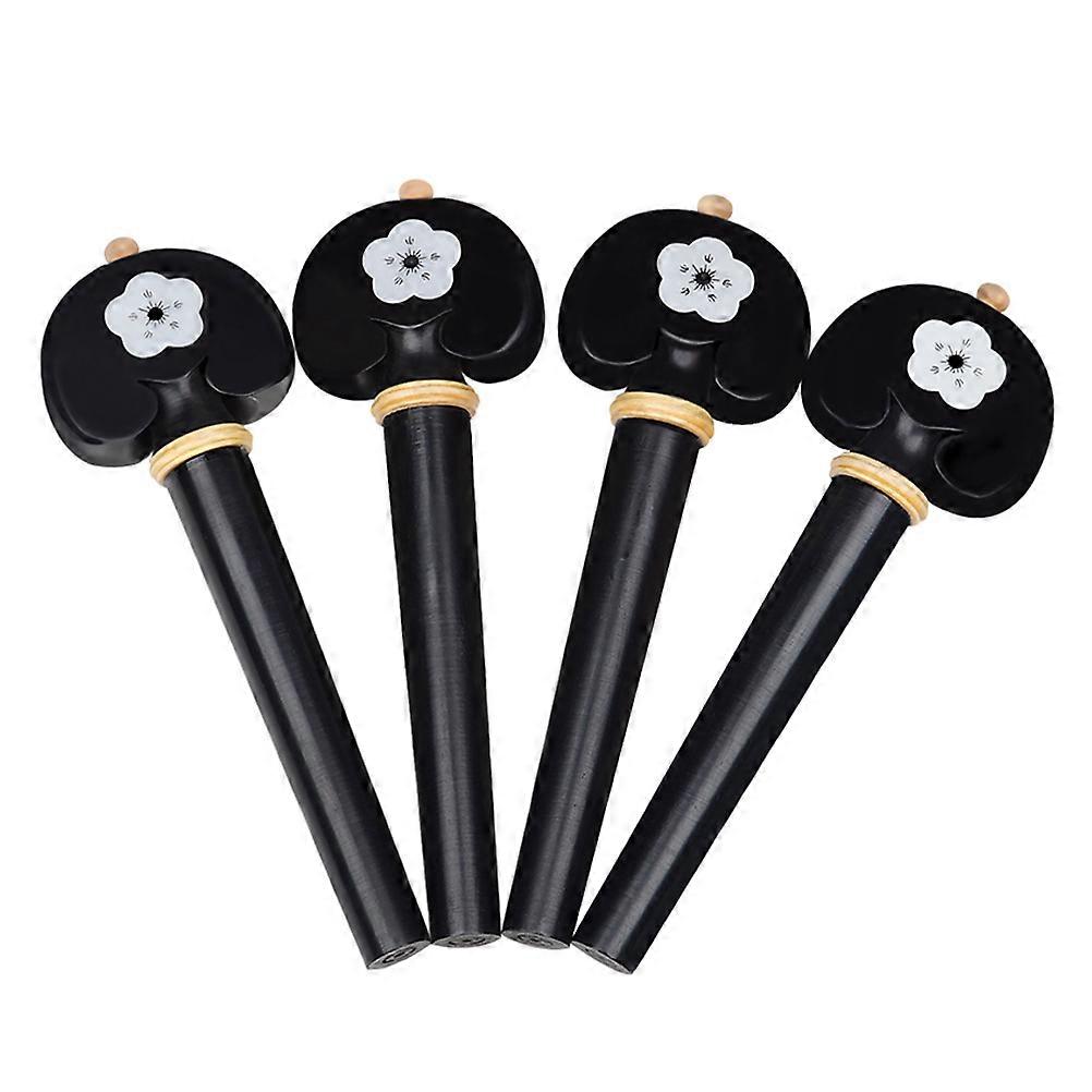 8 Pcs Black Wooden Tuning Pegs for Cello Replacement Accessories Designed for Musicians and String Instrument Players in Music Performance