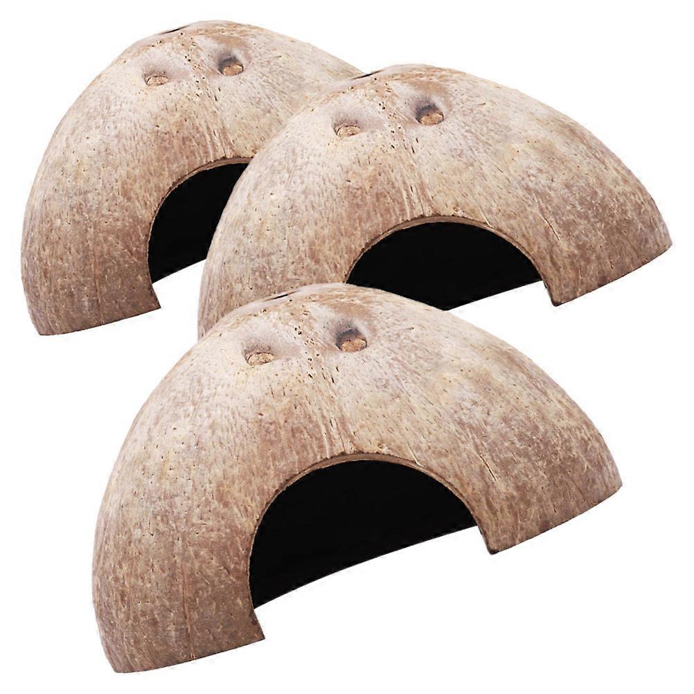 Decorative Hamster Cave Coconut Shell Rat Hideout for Pets 15Pcs