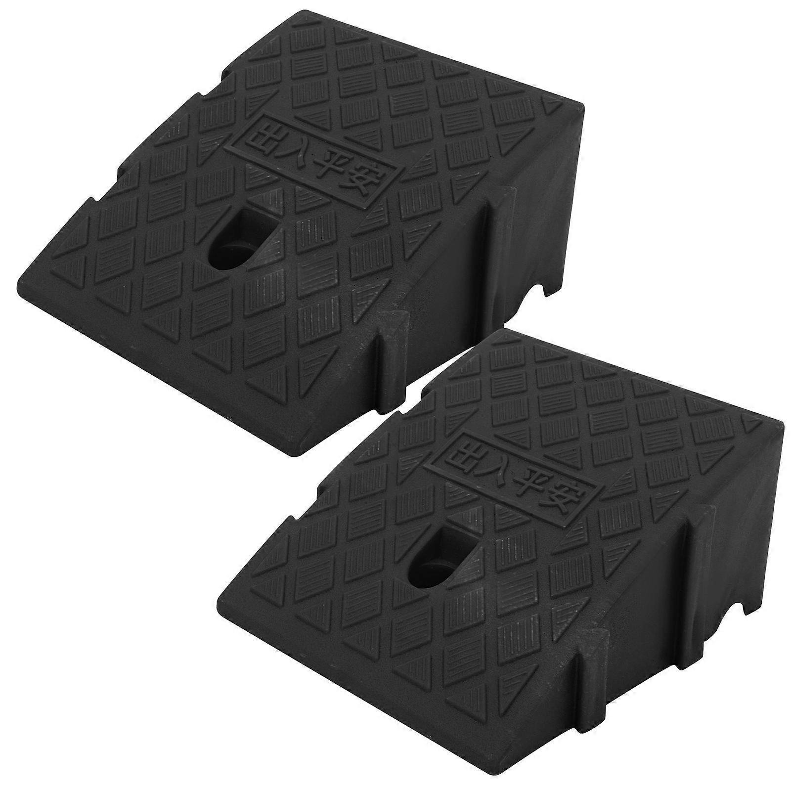 Curb Ramp Threshold Ramp for Car Use with 2Pcs Entrance Door Ramps