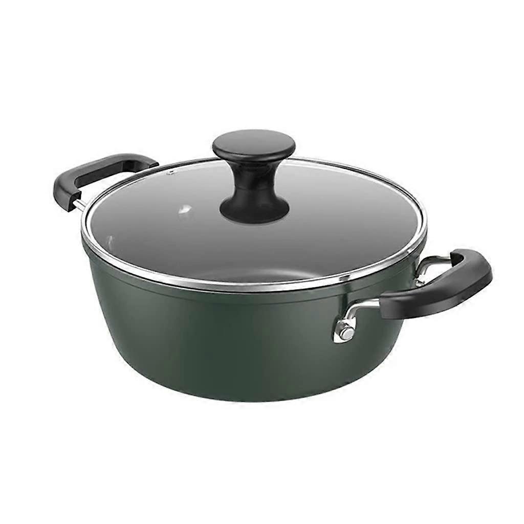 Large Non Stick Soup Pot 30CM with Glass Lid, Thickened Bottom Stock Pot for Even Cooking