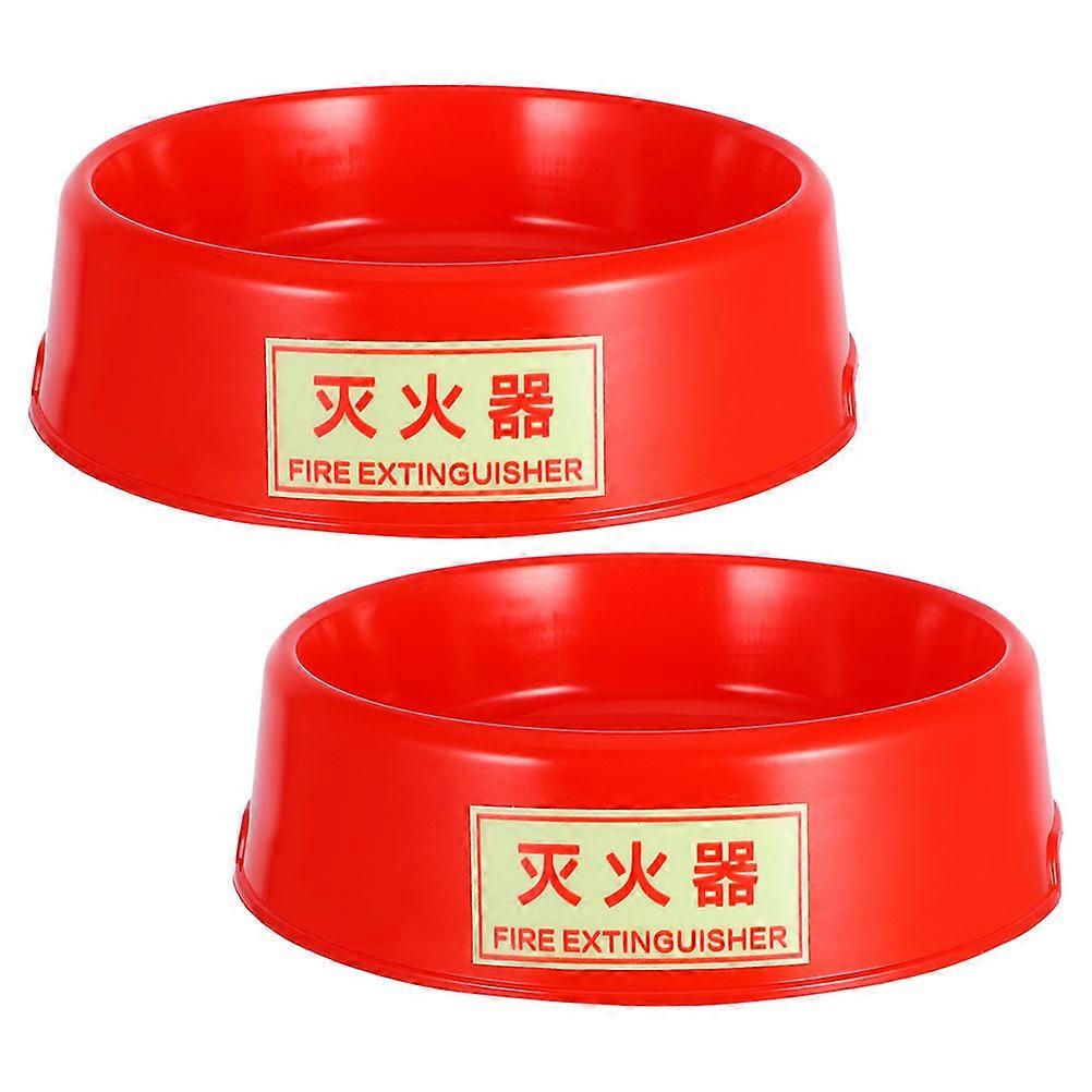 Fire Extinguisher Base Plastic Stand for 2Pcs Fluorescent Safety Brackets