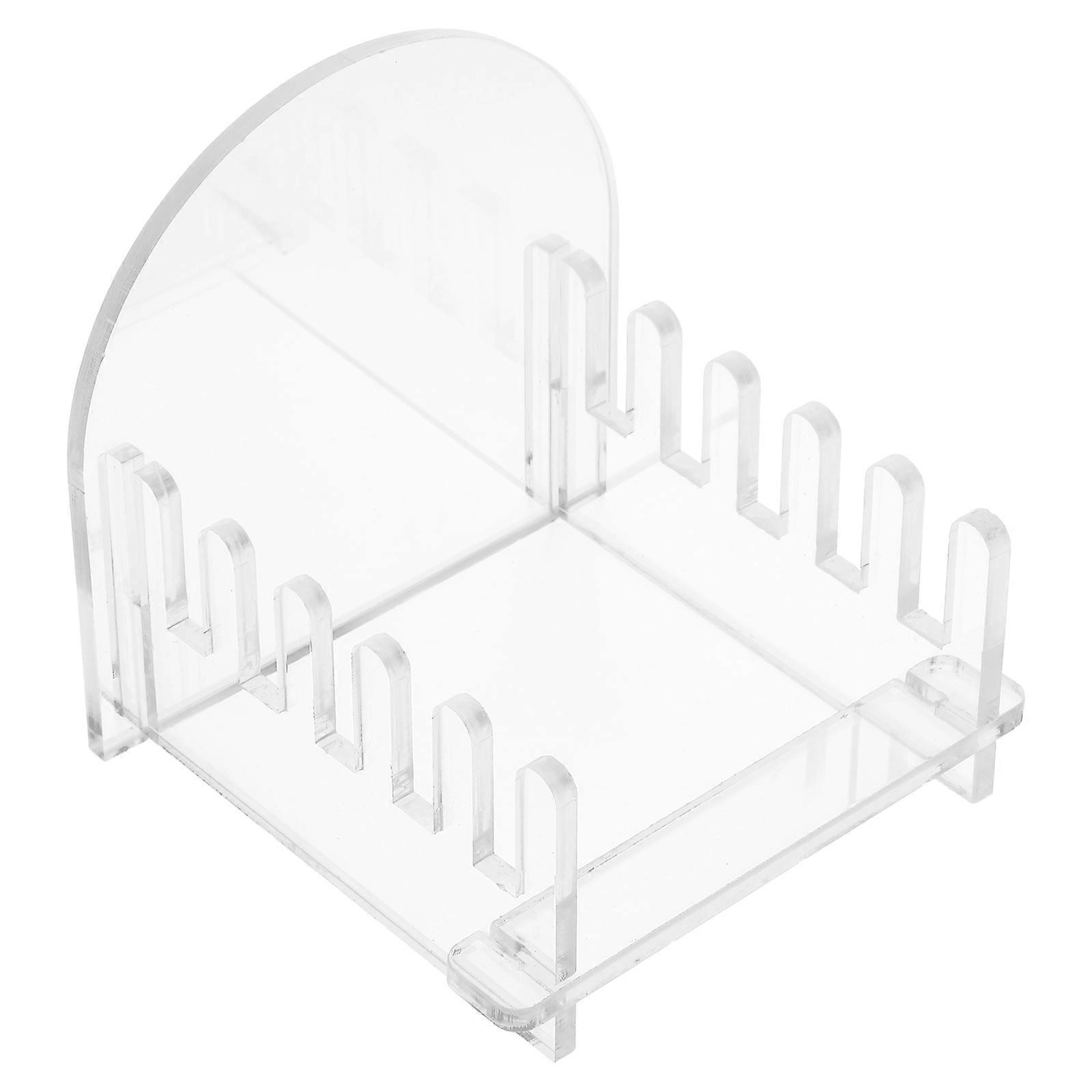 Multi Card Holder Acrylic Display Rack for Office Use Clear Design