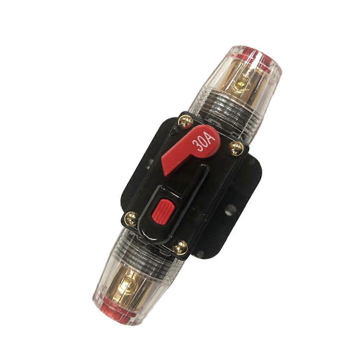 Circuit Breaker Fuse Holder Inline Resettable Fuse With Push Button For Car Audio And Motorcycle Protection