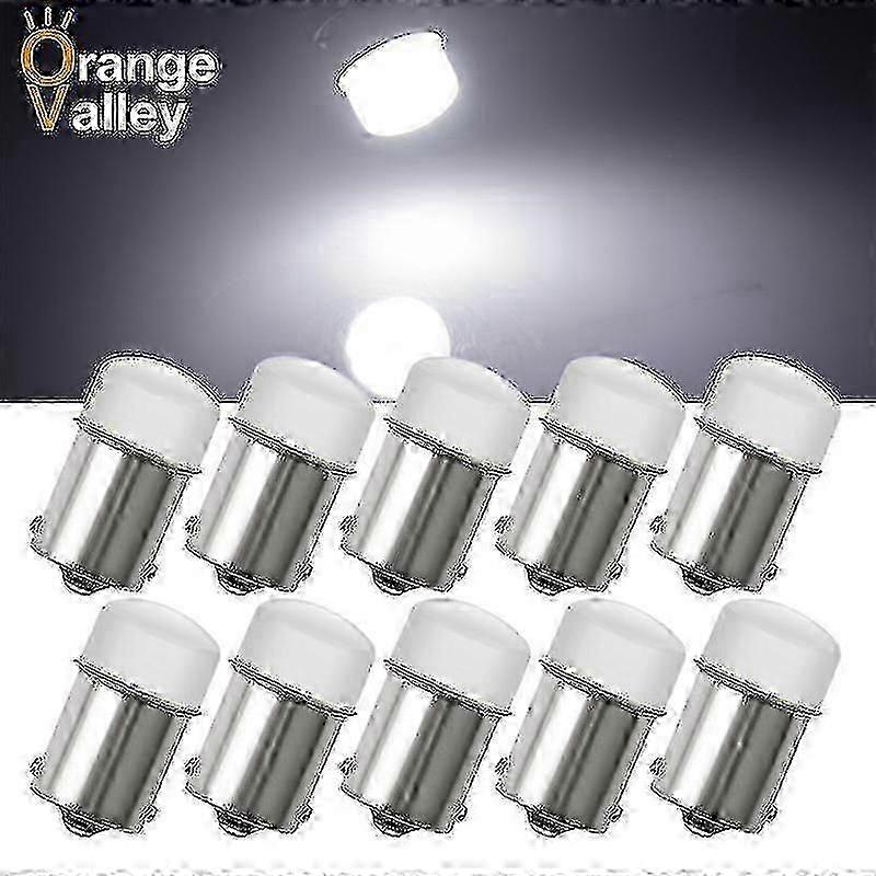 White 24V P21W LED Bulbs, 10-Pack R5W DRL Auto Lamp with Flashing Function & Light Bracket