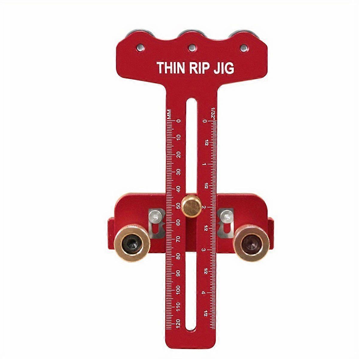 Thin Rip Table Saw Jig,3 Pulleys Thin Rip Jig for Making Repetitive Narrow Strip Cuts