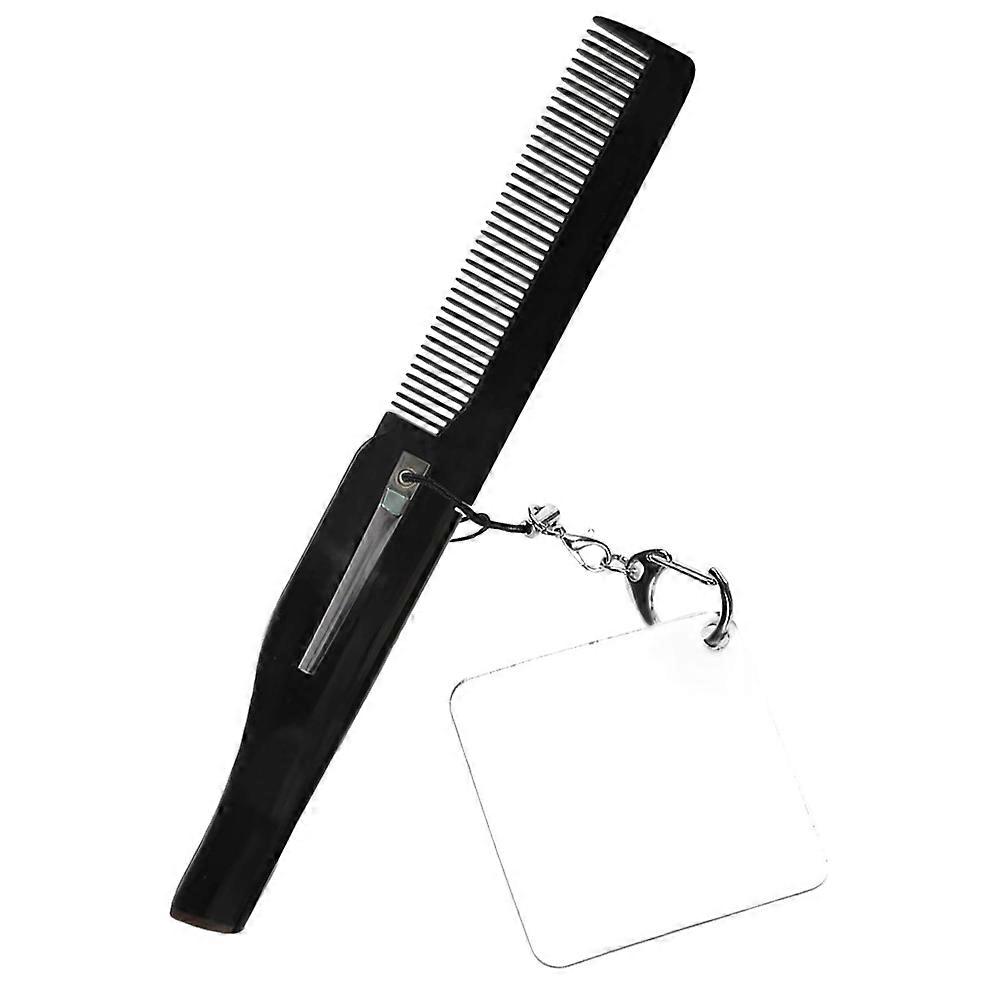 Travel Folding Comb Beard Comb with Keychain for Men Portable Use