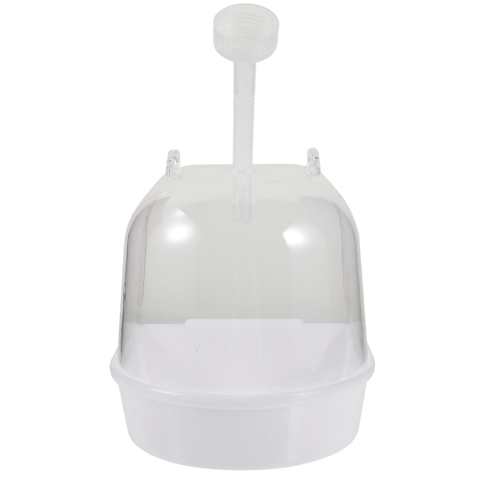 Parrot Bath Box Convenient Bird Bath for Parakeet White Plastic