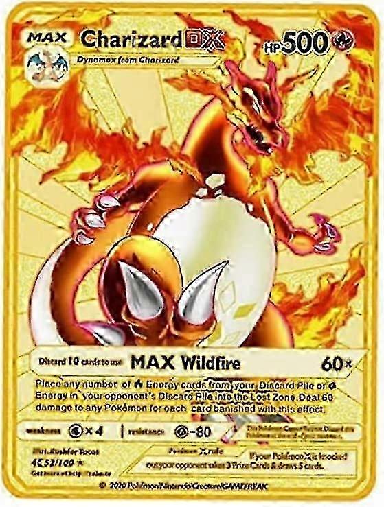 dx charizard pokemon card Crystalcommerce VMAX - 020/189 this card is the perfect way to showcase your collection. Charizard Metal Card Plated Cards