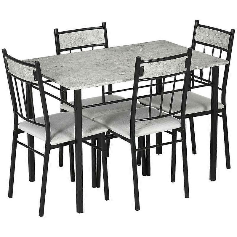 Industrial Rectangular Bar Table Set Stools Dining Room Kitchen Dinette