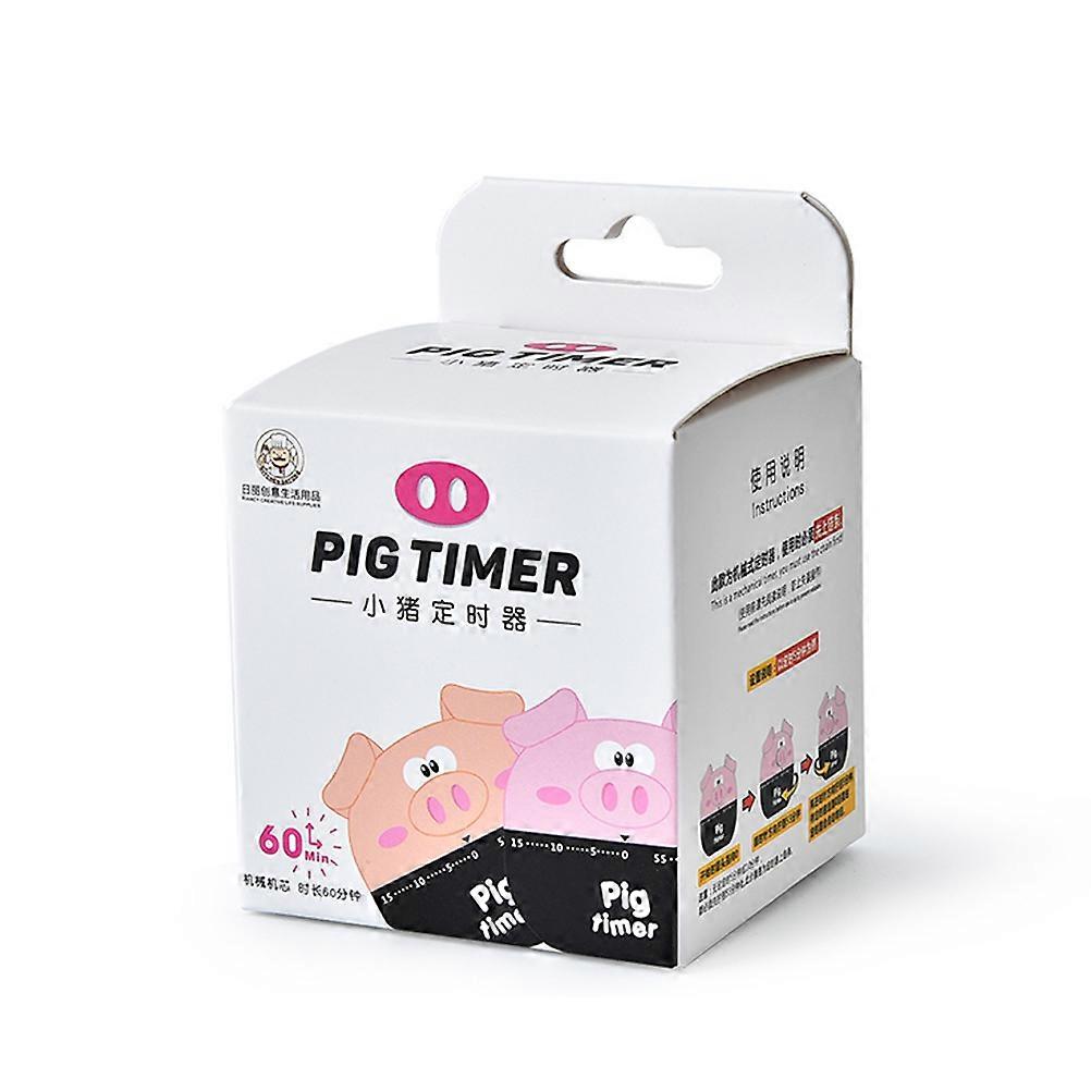 Household Countdown Timer Khaki Pig Shaped Mechanical Timer for Kitchen