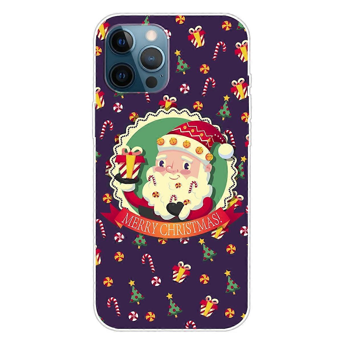 For iPhone 16 Pro Max Case Christmas Pattern Printing Soft TPU Phone Cover