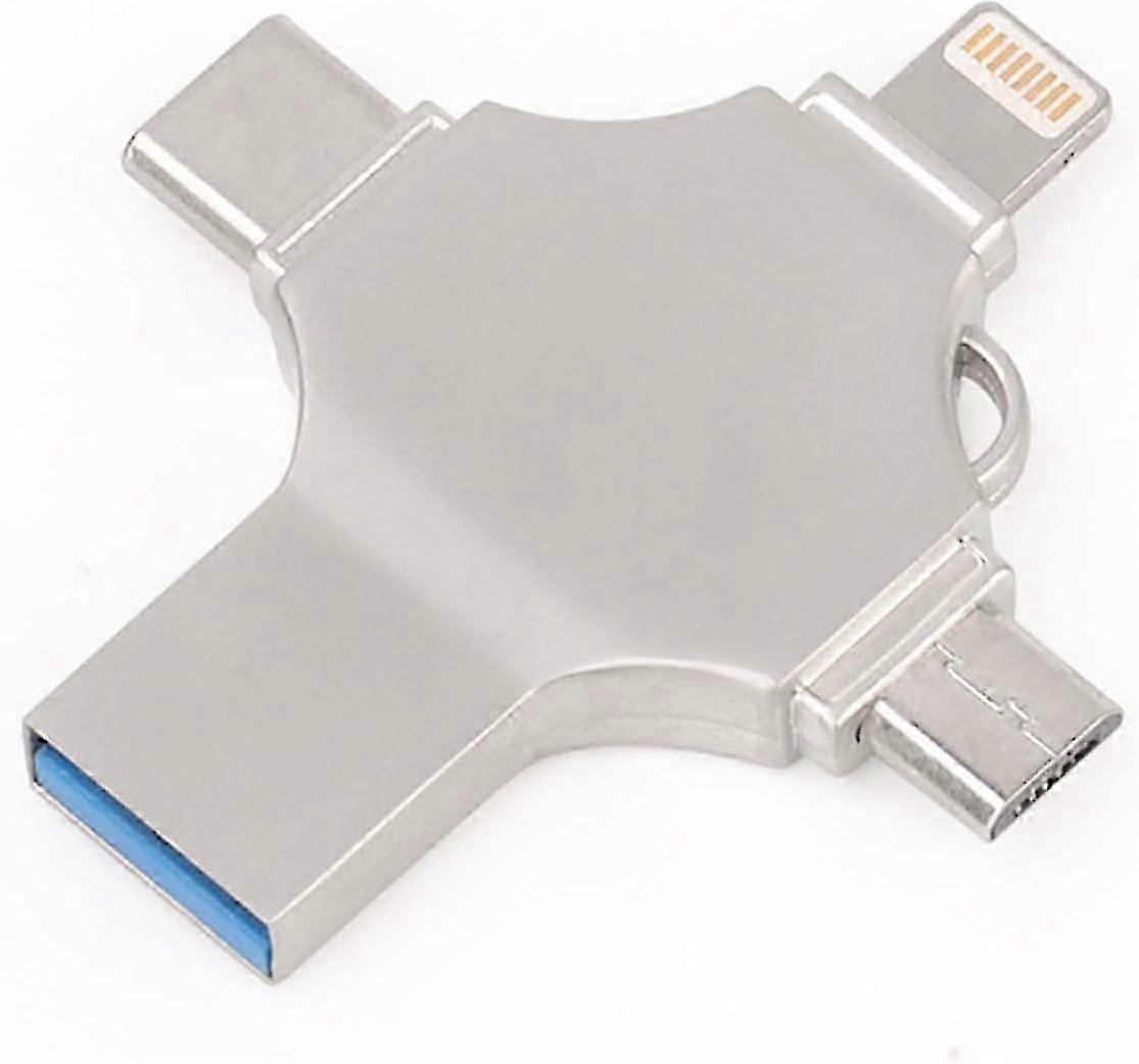 2025 Multi-port USB Flash Drive for Release Device Memory Space, Data Protection Plan, Portable Jump Drive for iPhone, Android, iPad, Mac, PC, Galaxy