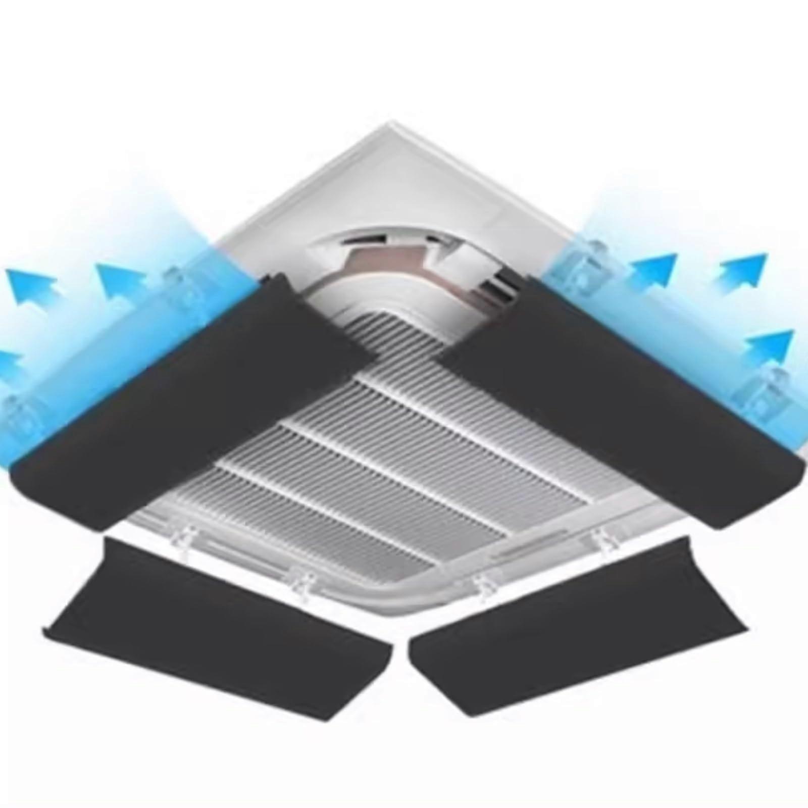 Air Conditioner Deflector 4PCS Adjustable Ceiling Air Vent Cover for Cold Air Direction Control