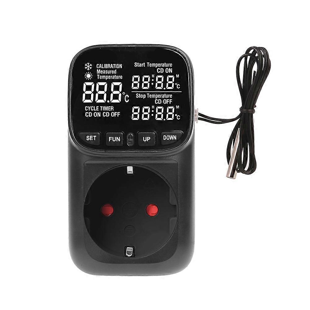 Digital Temperature Controller Socket with Timer Switch Heating Cooling for Refrigerator Aquaculture 230V EU Plug