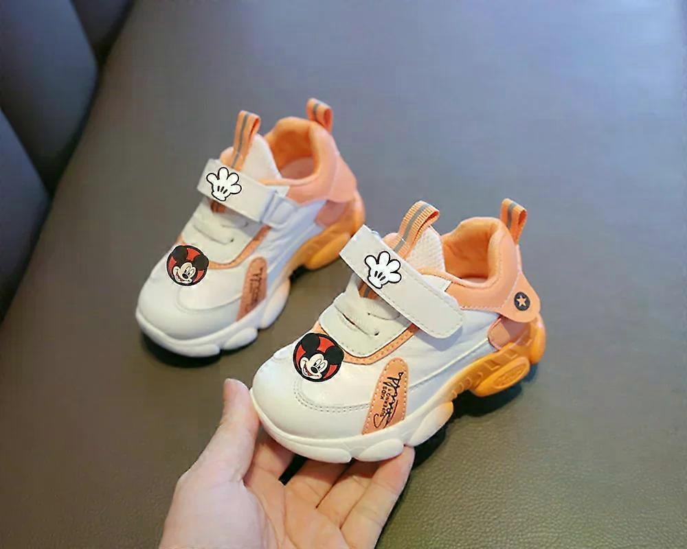 Spring Fall New mickey mouse Kids Casual Shoes Boys Sneakers Girls Leather Running Shoes Baby Toddler Shoes Fashion