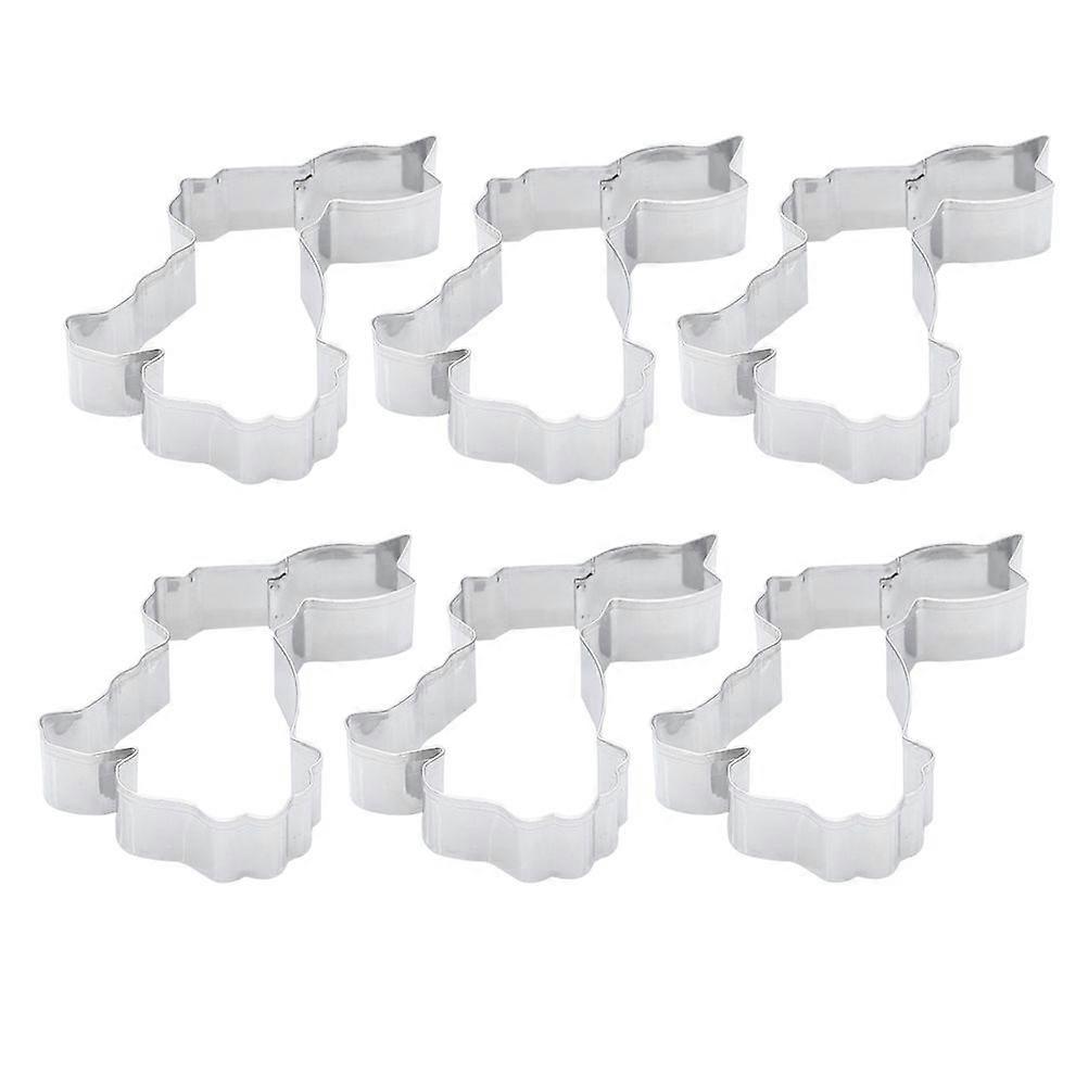 6pcs Easter Biscuit Mould Bunny Shape Cookie Mould Baking Tool (Random Style)