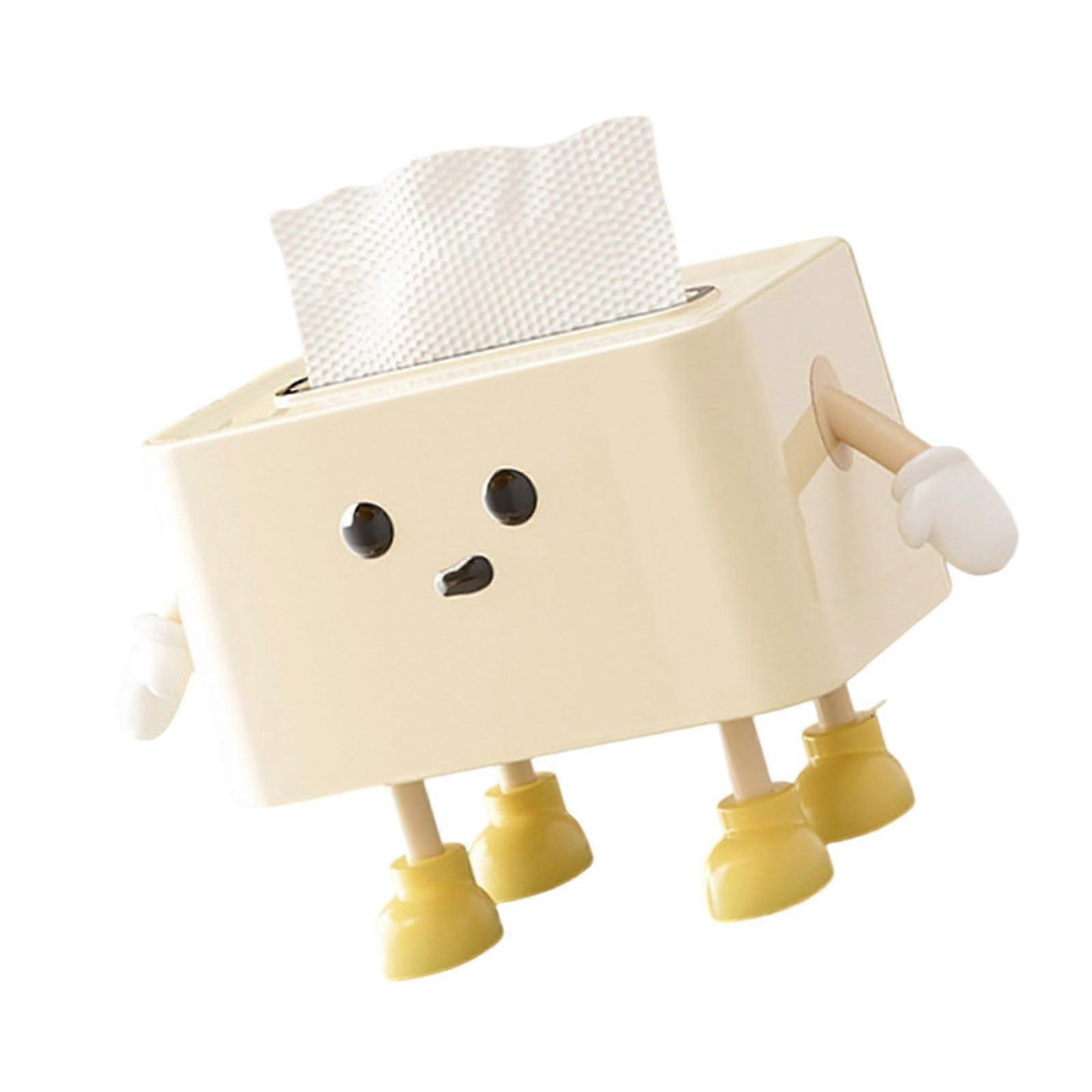 Tissue Box Holder with Automatic Lift Design for Easy Access Durable PP Bathroom Countertop Use