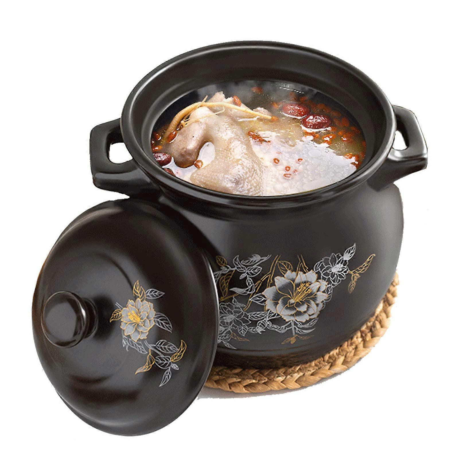 Ceramic Casserole Pot with Glazed Surface for Even Heat Cooking and  Temperature Resistance