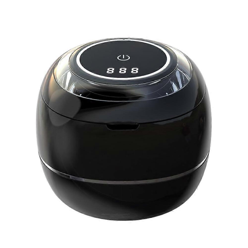 Ultrasonic Retainer Cleaner with Digital Timer, Deep Clean for Dentures Braces Mouthguards Black