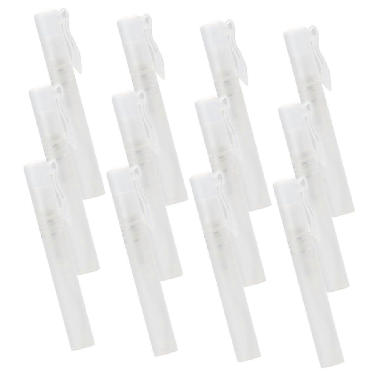12pcs Travel Spray Bottles Clear Refillable Mini Perfume Atomizers LeakResistant Plastic Containers