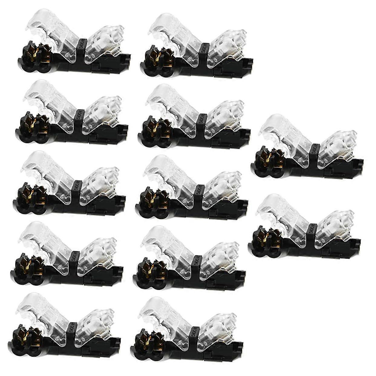 12pcs Low Voltage Wire Connector and Splicer 2 Pin Quick Safe Connection Compact Design