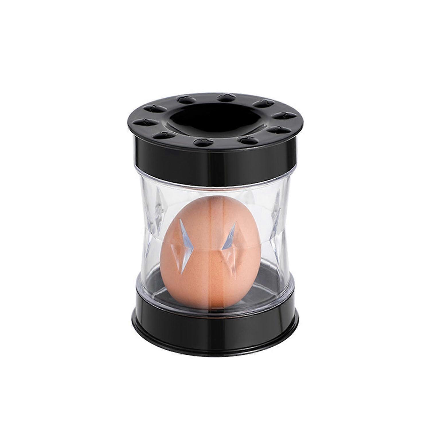 Hand Crank Egg Peeler for Quick Shell Removal from Hard Boiled Eggs, Compact Kitchen Gadget, Black