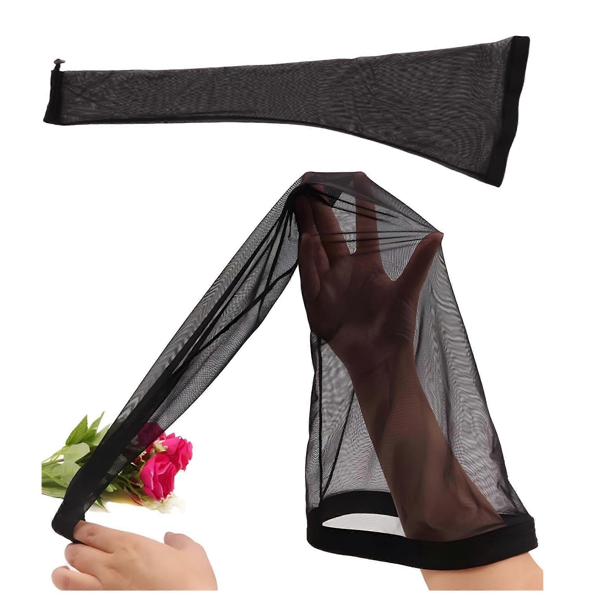 Extra Long Wig Braid Cap with Breathable Stretch Mesh and Secure Elastic Fit for Dreadlocks, Black