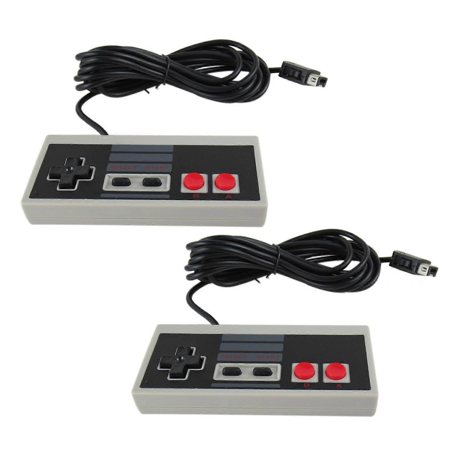 2 Pack Mini Controllers Replacement with ExtraLong 10ft Cable for NES Classic Edition Retro Gaming