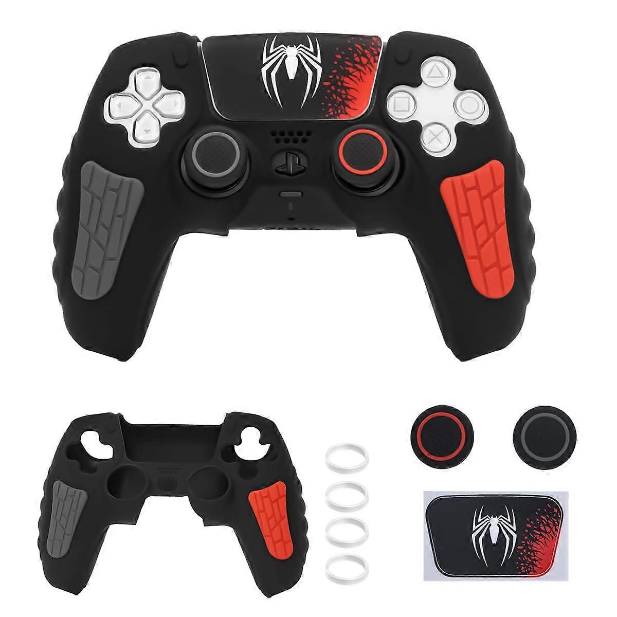 Cover for PS5 Controller AntiSlip Sweatproof Silicone Case with Thumb Grip Caps