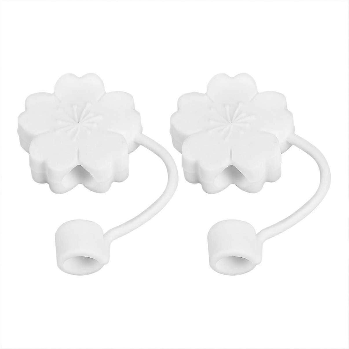 2 Pcs Silicone Straw Covers, Reusable Dust Caps for Drinking Straws