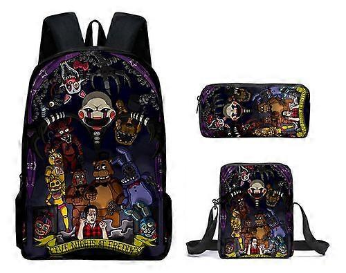 Five Nights Backpack, School Bag, Children's School Bag, Backpack, Men's Backpack, Laptop Backpack, Three-piece Backpack
