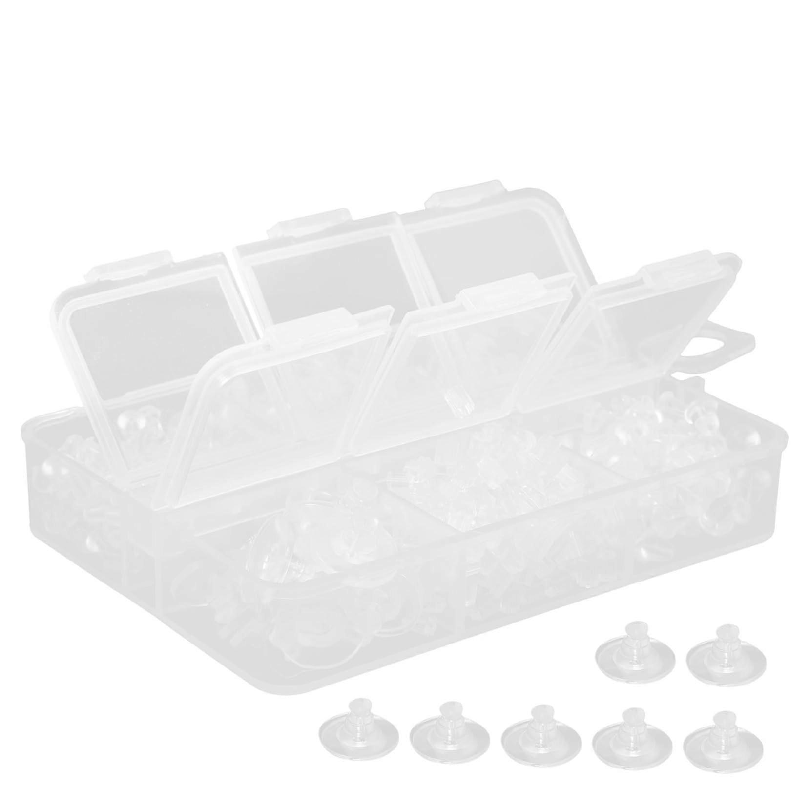 Clear Silicone Earring Backs for Women, Secure Fit, Soft Durable Stoppers, 1 Box Pack for Replacement