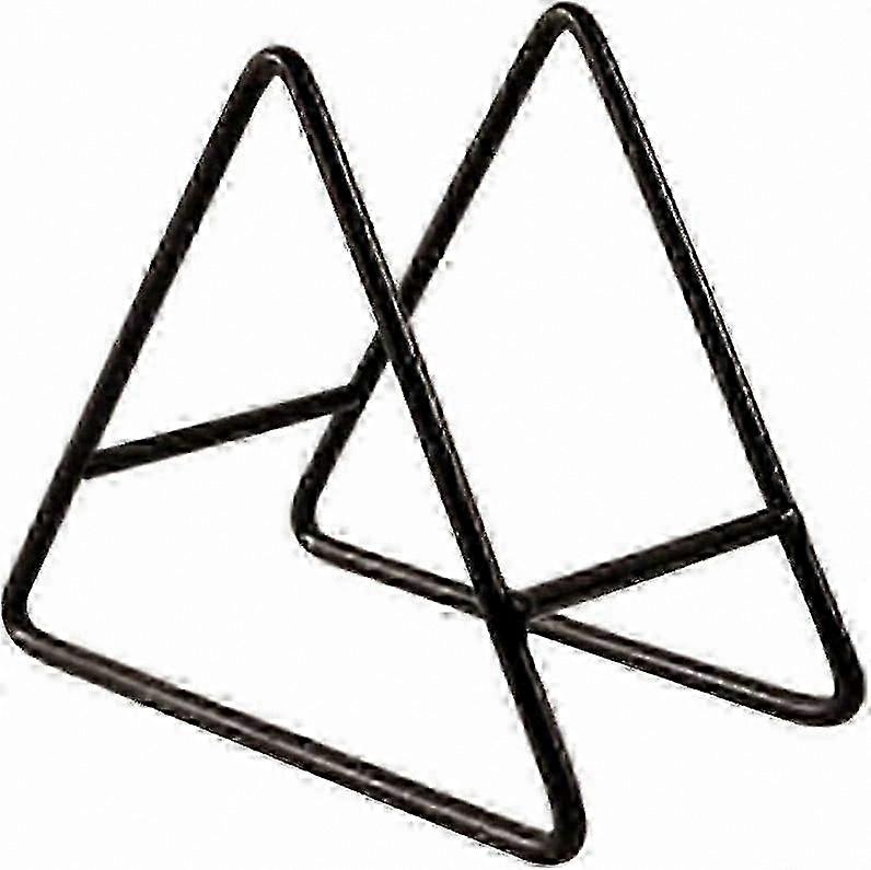 Triangle Coaster Storage Rack - Organizer for Round and Square Coasters, Black Finish