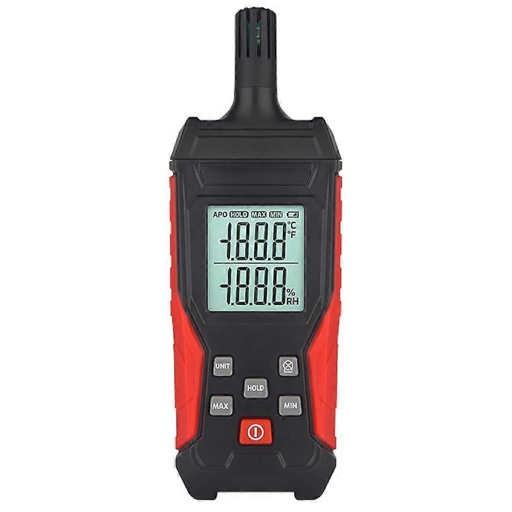 Digital Hygrometer & Temperature Meter - Industrial, Home Use, LCD Backlight