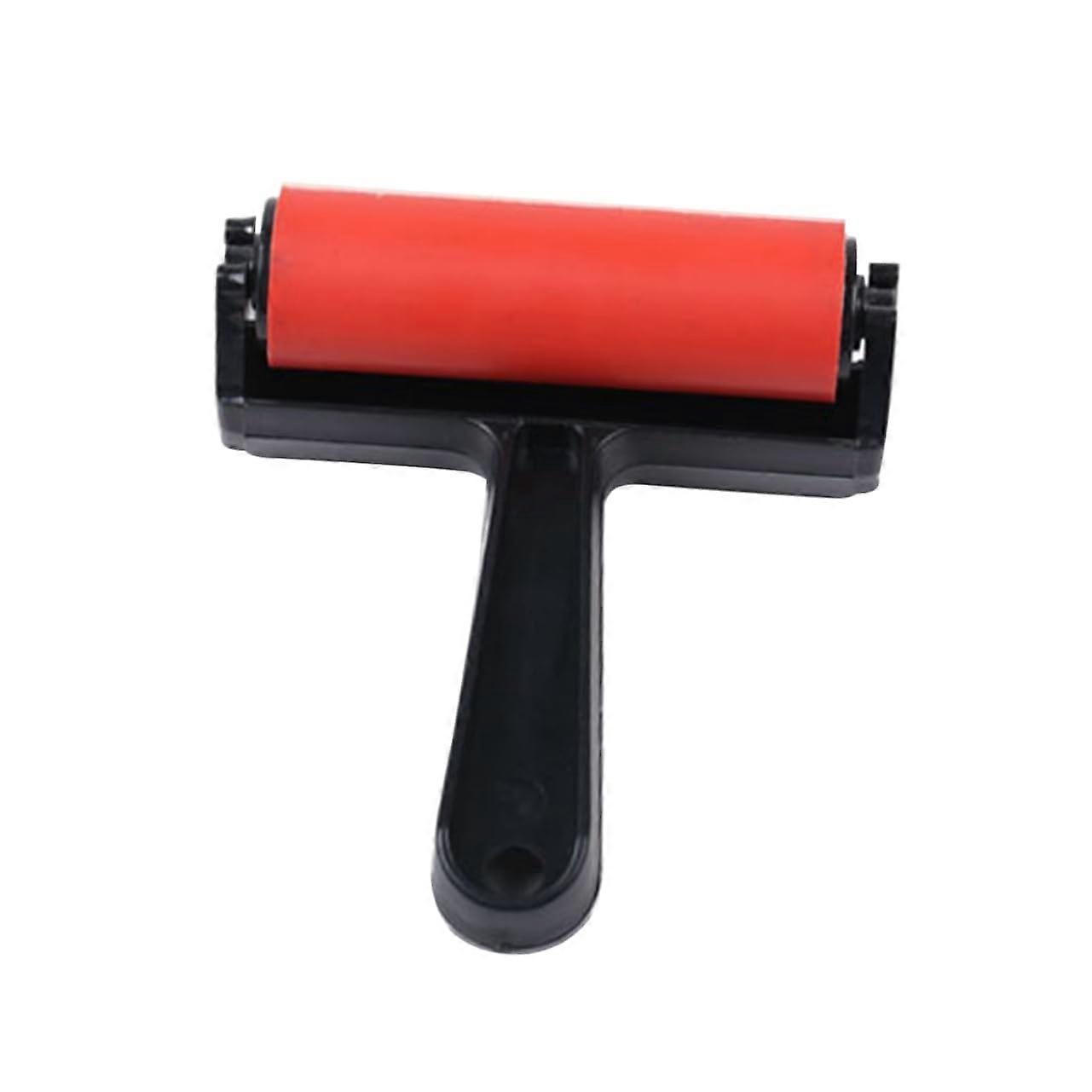 10cm Ink Roller with Smooth Rolling Action and Ergonomic Handle for Printmaking and Crafts